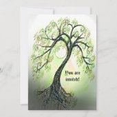 Etheral Green Tree of Life Invitation Kaart (Voorkant)