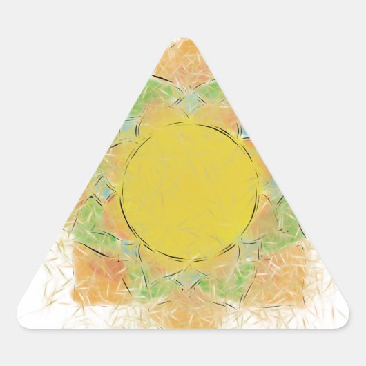 Etheral Lotus Flower Driehoek Sticker (Voorkant)