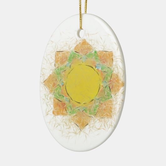 Etheral Lotus Flower Keramisch Ornament (Links)