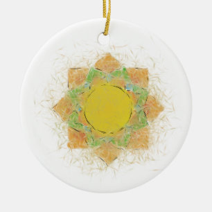 Etheral Lotus Flower Keramisch Ornament