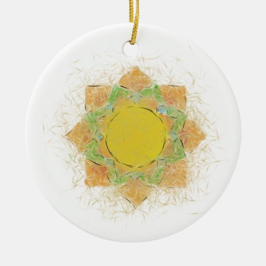 Etheral Lotus Flower Keramisch Ornament (Voorkant)