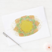 Etheral Lotus Flower Ovale Sticker (Envelop)