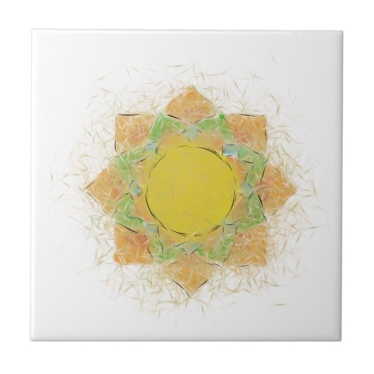 Etheral Lotus Flower Tegeltje (Voorkant)