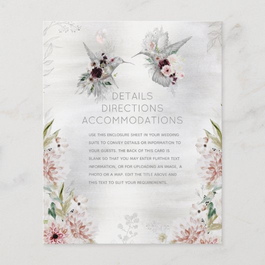 Etheral Love Wedding Details Accommodations (Voorkant)