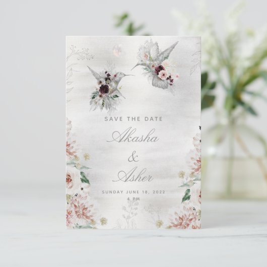 Etheral Love Wedding Save the Date Card (Staand voorkant)