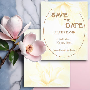 Etheral Magnolia Budget Wedding Save the Date Flyer
