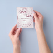 Etheral Magnolia Budget Wedding Save the Date Flyer (Hand)