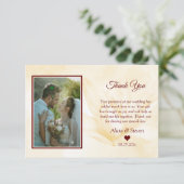 Etheral Magnolia Flower, Wedding Bedankkaart (Staand voorkant)