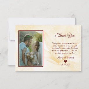Etheral Magnolia Flower, Wedding Bedankkaart