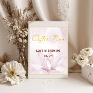 Etheral Magnolia Flower, Wedding Coffee Bar Poster