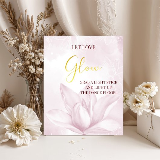 Etheral Magnolia Flower, Wedding Glow Poster