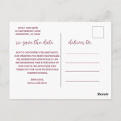 Etheral Magnolia Flower, Wedding Re Save the Date Briefkaart (Achterkant)