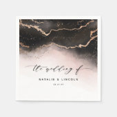 Etheral Mist Ombre Blush Pink Wedding Monogram Servet (Voorkant)