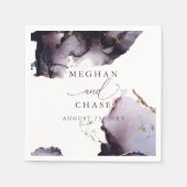 Etheral Modern Dusty Plum Wine Abstract Napkins Servet (Voorkant)