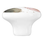 Etheral Moody Pink Black Gold Inky Fantasy Glam Keramische Knop (Zijkant)