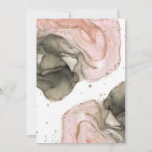 Etheral Moody Pink Black Gold Inky Glam Sweet 16 Kaart (Achterkant)