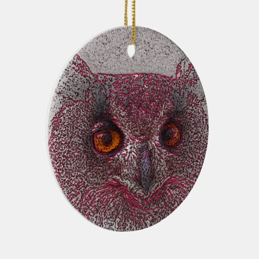 Etheral Owl Keramisch Ornament (Rechts)