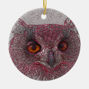 Etheral Owl Keramisch Ornament