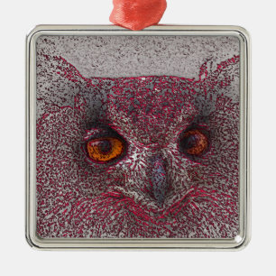 Etheral Owl Metalen Ornament