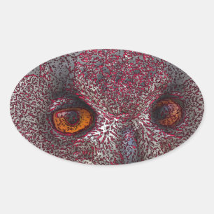 Etheral Owl Ovale Sticker