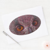 Etheral Owl Ovale Sticker (Envelop)
