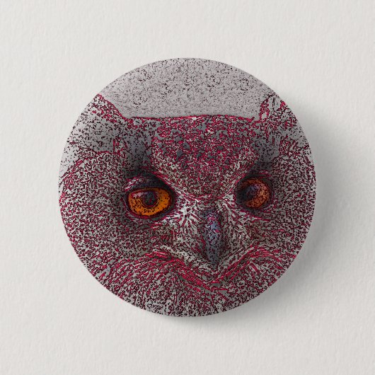 Etheral Owl Ronde Button 5,7 Cm (Voorkant)