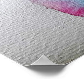 Etheral Paars Iris Floral Waterverf Poster (Hoek)