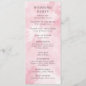 Etheral Pink-Waterverf en Gold Wedding-ceremonie Programma (Achterkant)