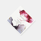 Etheral Ruby Red en Paarse Abstracte Napkins Servet (Hoek)