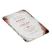 Etheral Rust & Hunter Green Wedding Invitation Magneet (Rechterzijde)