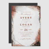 Etheral Rust & Hunter Magnetic Wedding Invitation (Voorkant / Achterkant)