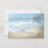 Etheral Sandy Beach Wedding RSVP Card (Voorkant)