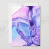 Etheral Wave Baby Shower Invitaties Paars meisje Kaart (Achterkant)