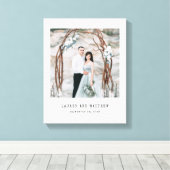 Etheral Wedding | Foto- en schrijfmachinetekst Canvas Afdruk (Insitu (Houten vloer))