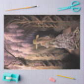 Etheral Wisteria Archway Portrait of Young Lady Tissuepapier (Craft)