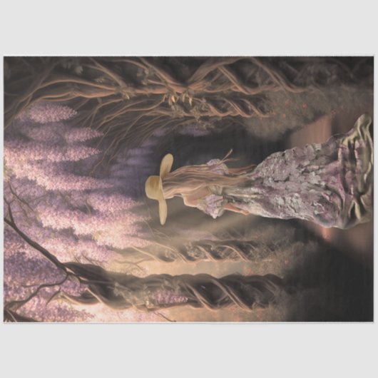 Etheral Wisteria Archway Portrait of Young Lady Tissuepapier (Voorkant)