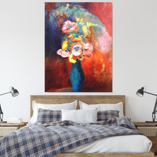 Etherale bloem door Odilon Redon Canvas Afdruk (Insitu (Slaapkamer))