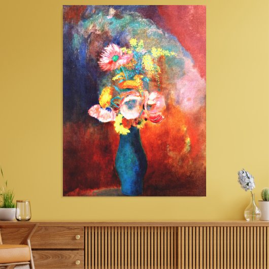 Etherale bloem door Odilon Redon Canvas Afdruk (Insitu (Woonkamer))