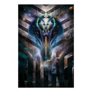 Etherale koningin van het magere Poster Perfect Poster