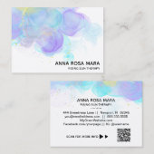 *~* Etherale QR AP46 Gold Glitter Abstracte Logo Visitekaartje (Voorkant / Achterkant)