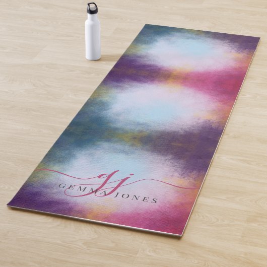 Ethereal Abstract Glow Monogram Yogamat (In situ)
