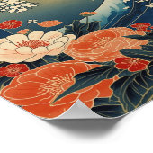 Ethereal Bloom: The Great Wave Reimagined Poster (Hoek)