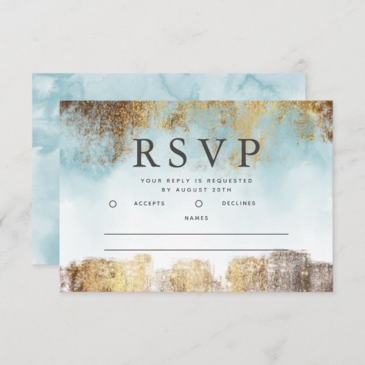 Ethereal Blue et Gold RSVP (Devant / Derrière)