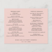 Ethereal Blush Peach Mariage Timeline et programme (Dos)