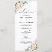 Ethereal Blush Wedding Programme (Devant)