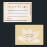 Ethereal Champagne Magnolia, Mariage<br><div class="desc">Carte de conseil mariage présentant une fleur délicate de magnolia en ivoire sur un arrière - plan floral abstrait dans la même teinte avec le titre : "Conseil pour la mariée et la mariée" dans un élégant script de calligraphie, entouré de deux bordures minces. Sur le côté arrière sont vos...</div>