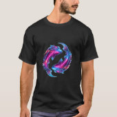 Ethereal Cosmic Koi Fish T-Shirt | Vibrant Galaxy  (Voorkant)