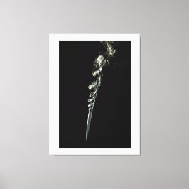 Ethereal Dance of Incense Smoke Canvas Afdruk