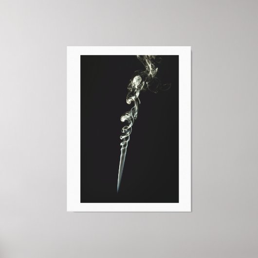 Ethereal Dance of Incense Smoke Canvas Afdruk (Voorkant)