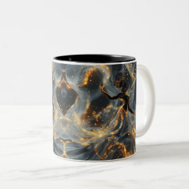 Ethereal Dance Of Light, Enchanting Art, Gift for Tweekleurige Koffiemok